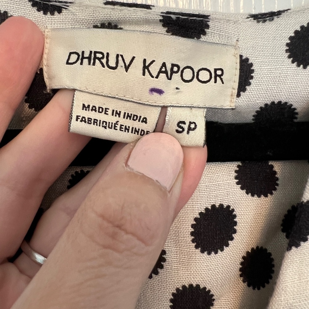 Anthropologie Dhruv Kapoor Mini Dress Blue Black Orange Made in India - Picture 3 of 12
